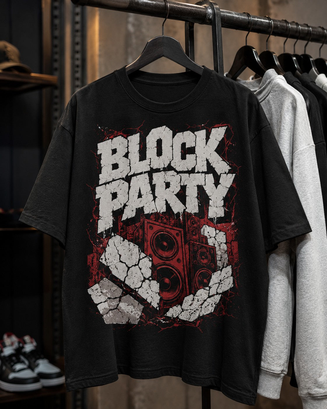 Grey/Black Graphic Tee, lifestyle 4
