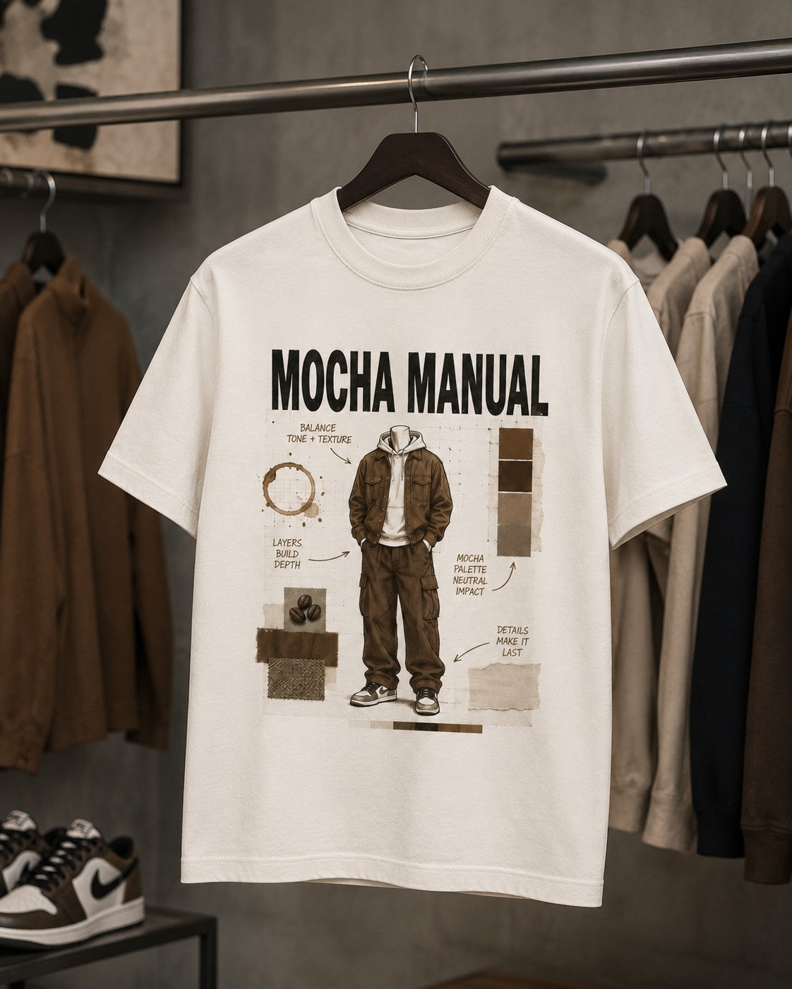 Brown/Black Graphic Tee, lifestyle 4