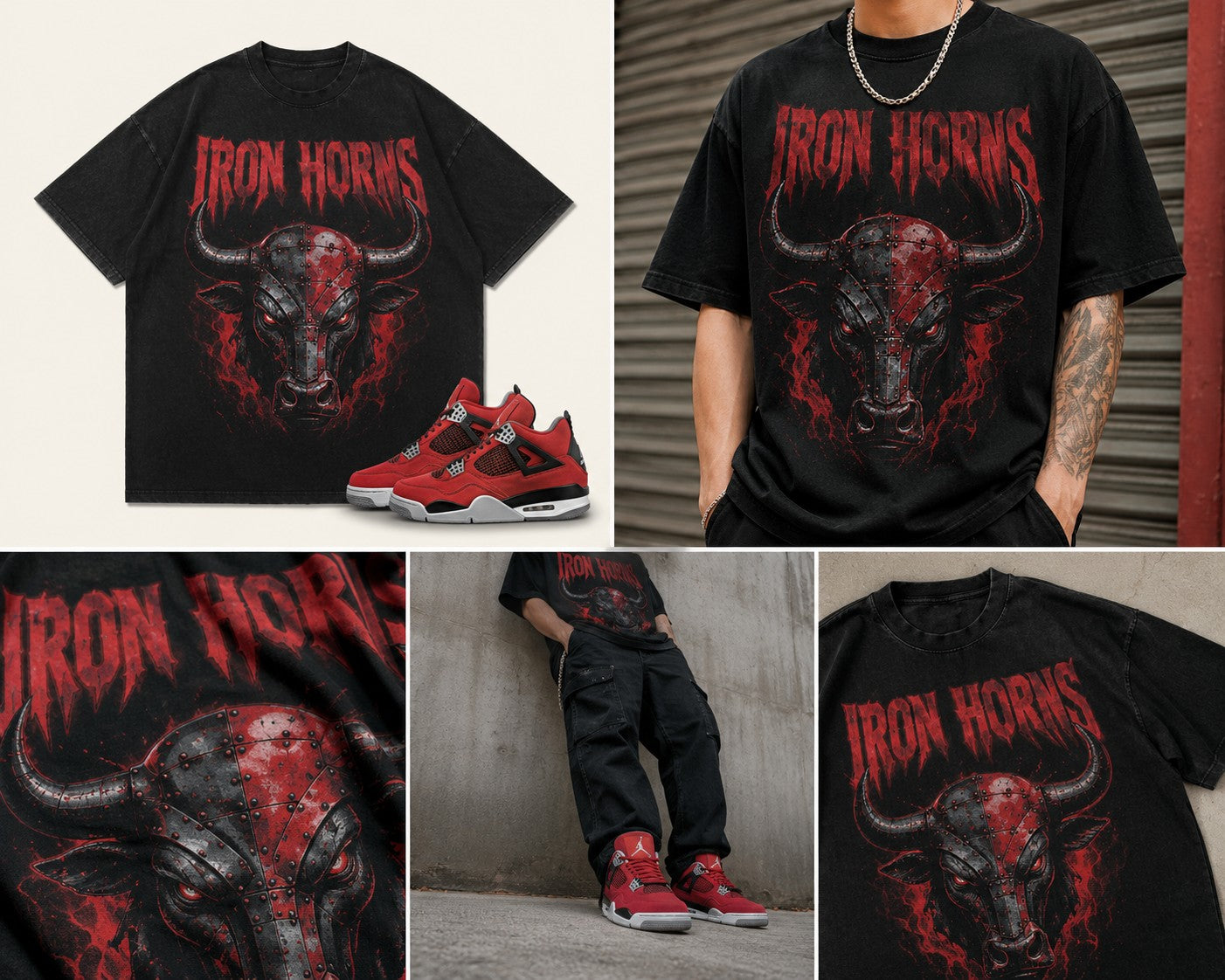 Red/Black Graphic Tee, front