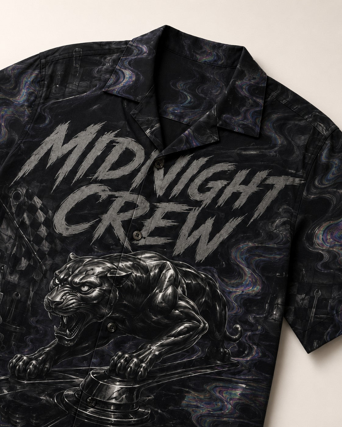 Black/Grey Hawaiian Shirt, lifestyle 4