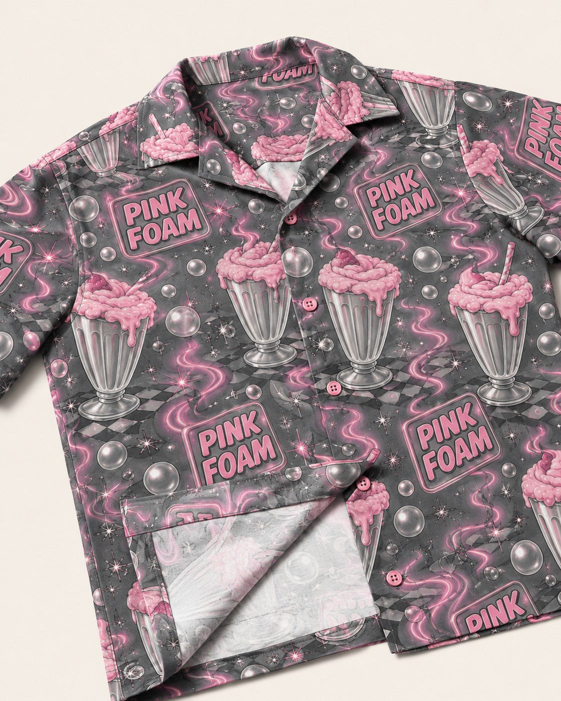 Pink/Grey Hawaiian Shirt, lifestyle 4
