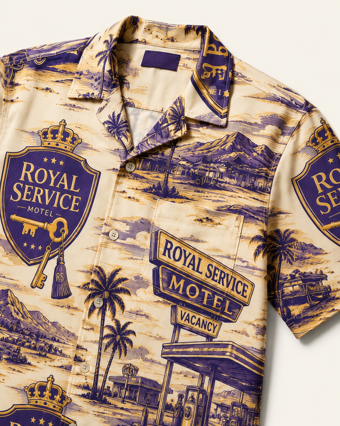 Purple/Gold Hawaiian Shirt, lifestyle 4
