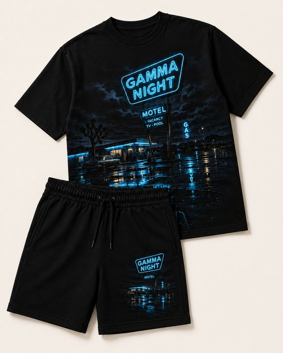 Black/Blue Short Set, lifestyle 4