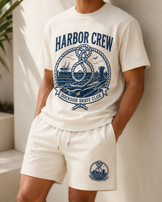 Navy/White Short Set, lifestyle 1