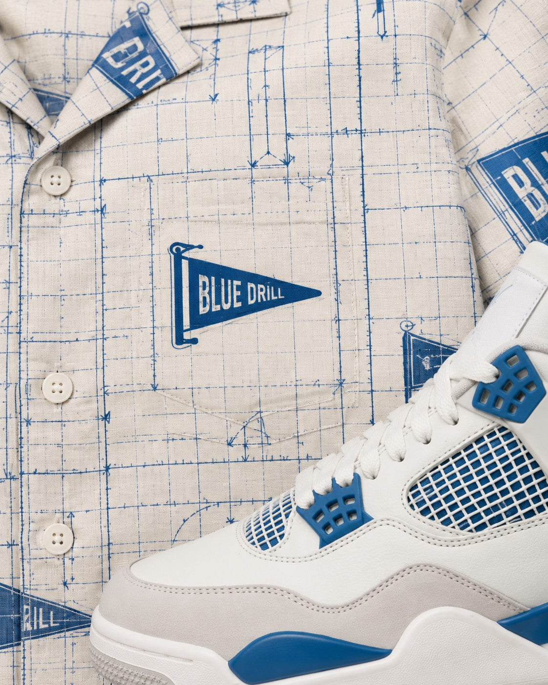 Blue/White Hawaiian Shirt, lifestyle 4