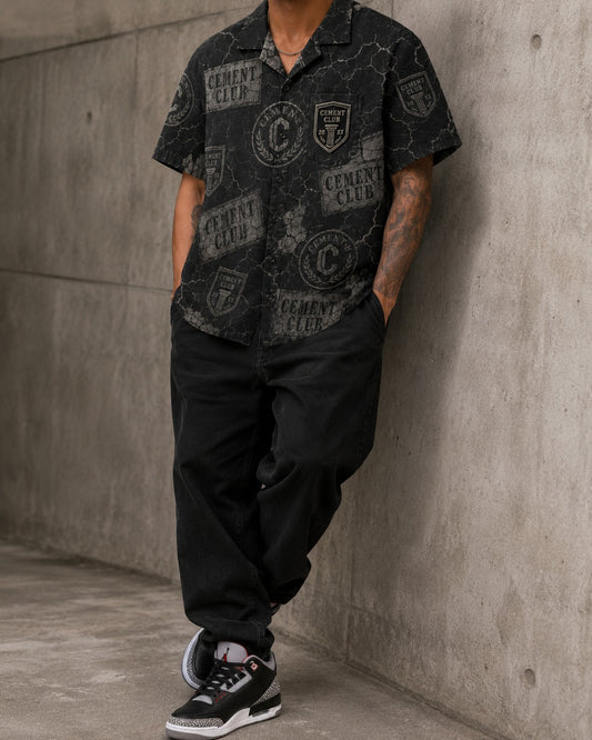 Black/Grey Hawaiian Shirt, lifestyle 1