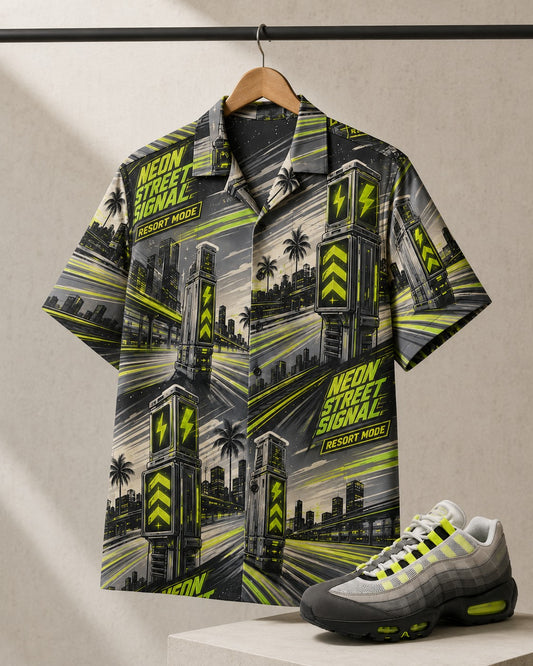 Neon/Grey Hawaiian Shirt, lifestyle 1