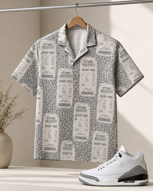 Grey/White Hawaiian Shirt, lifestyle 1