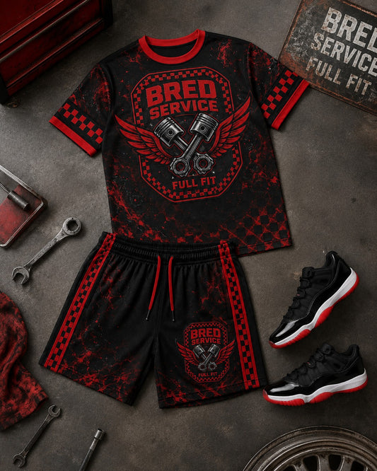 Red/Black Short Set, lifestyle 1