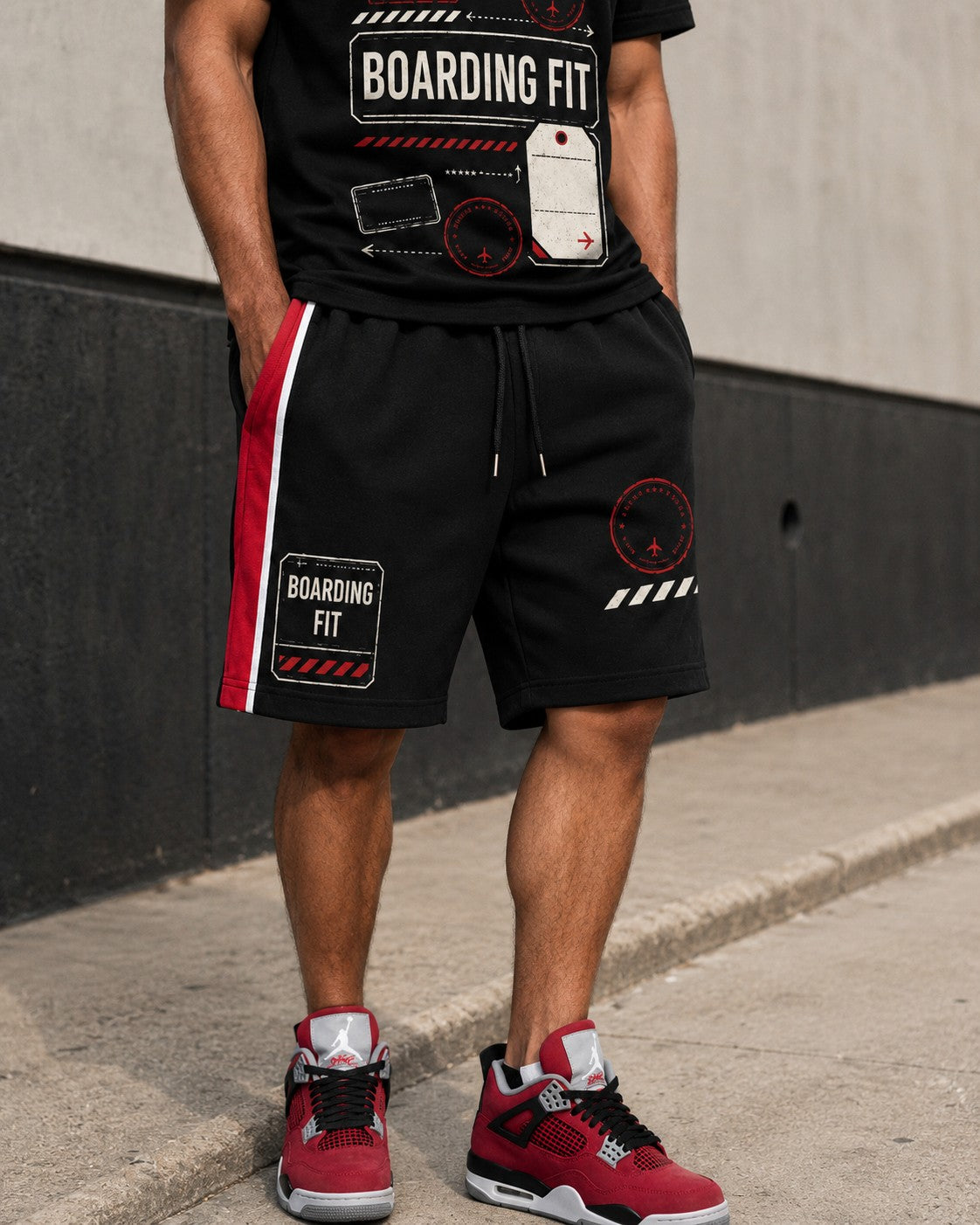 Red/Black Short Set, lifestyle 3