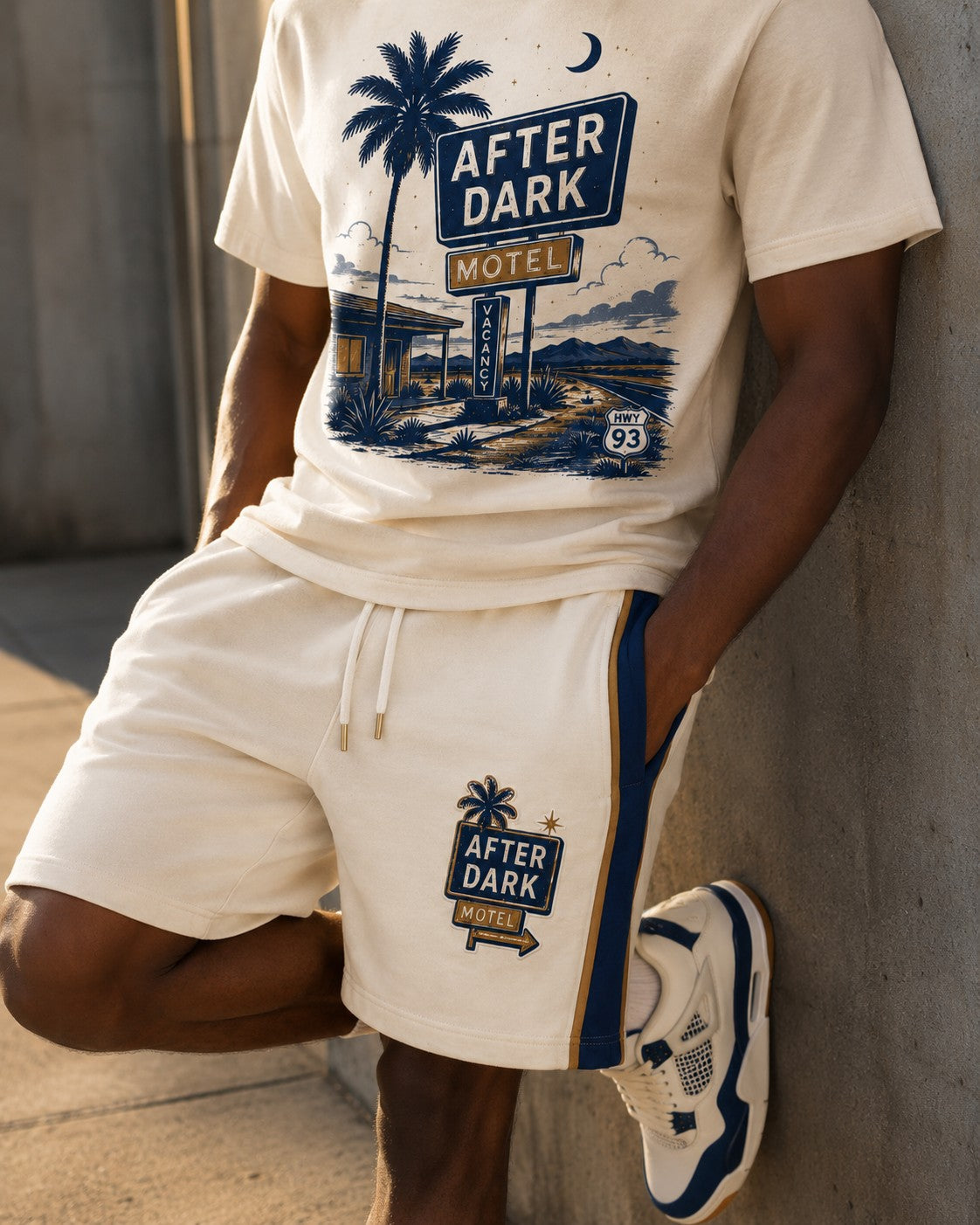 Navy/White Short Set, lifestyle 4