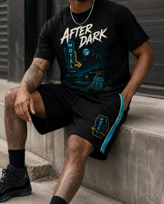 Black/Blue Short Set, lifestyle 1