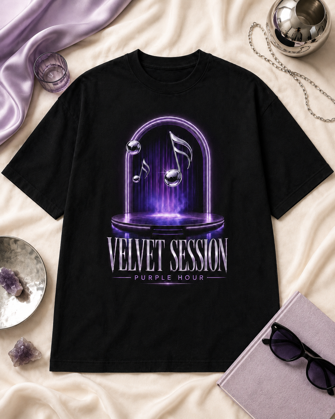 Purple/Black Graphic Tee, lifestyle 5