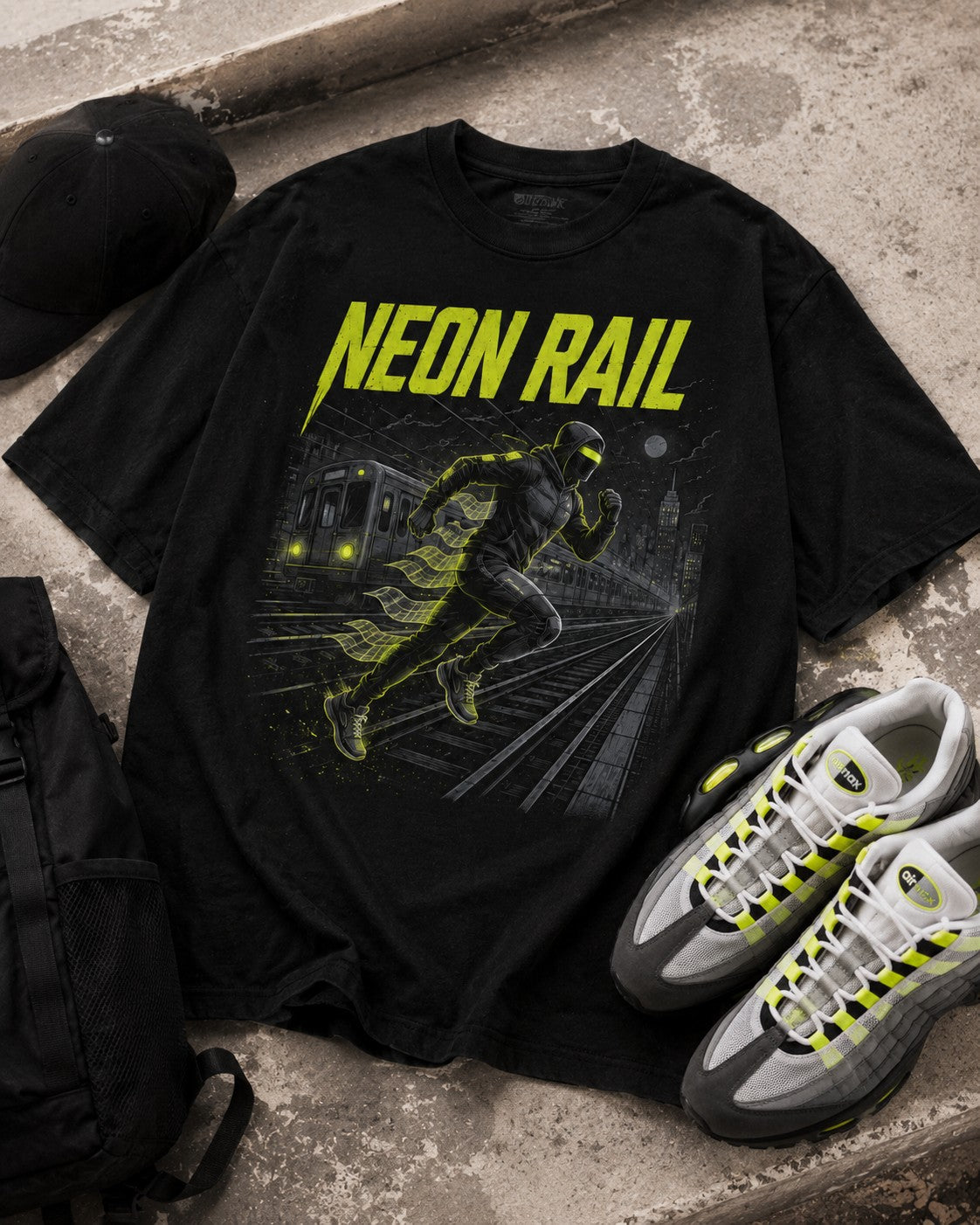 Neon/Grey Graphic Tee, lifestyle 3