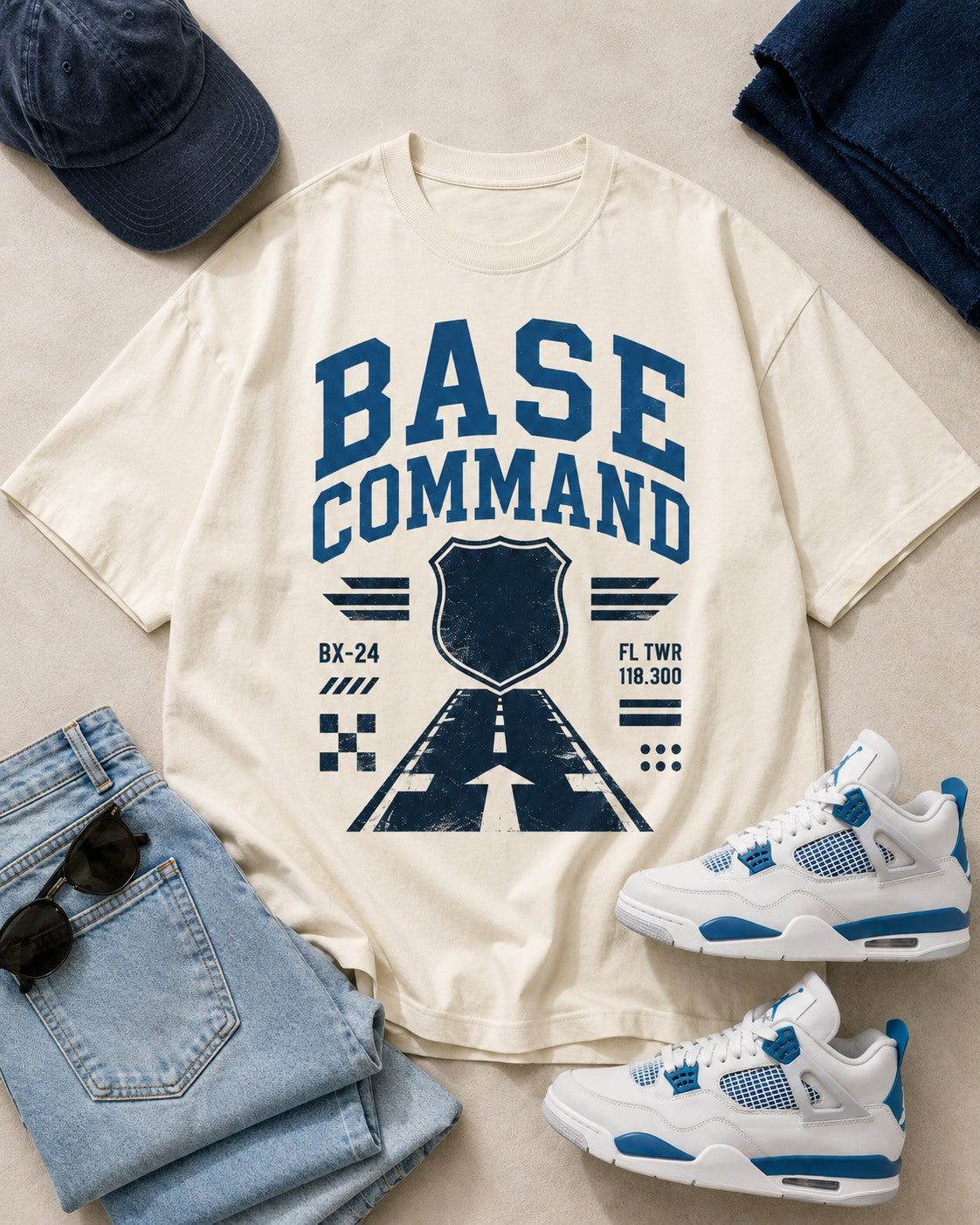 Blue/White Graphic Tee, lifestyle 5