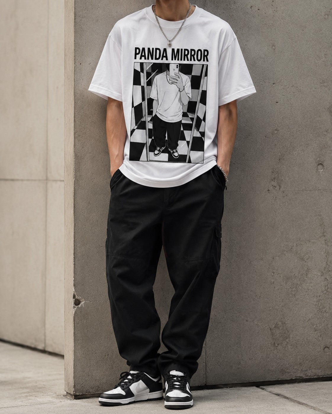 Black/White Graphic Tee, lifestyle 1