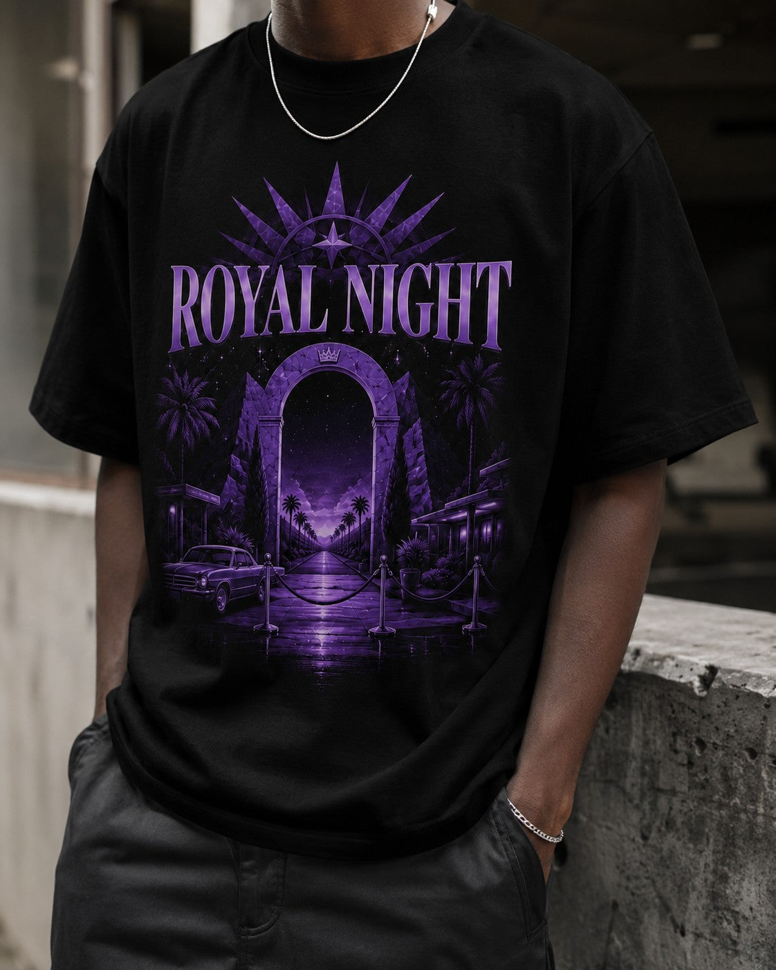 Purple/Black Graphic Tee, lifestyle 1