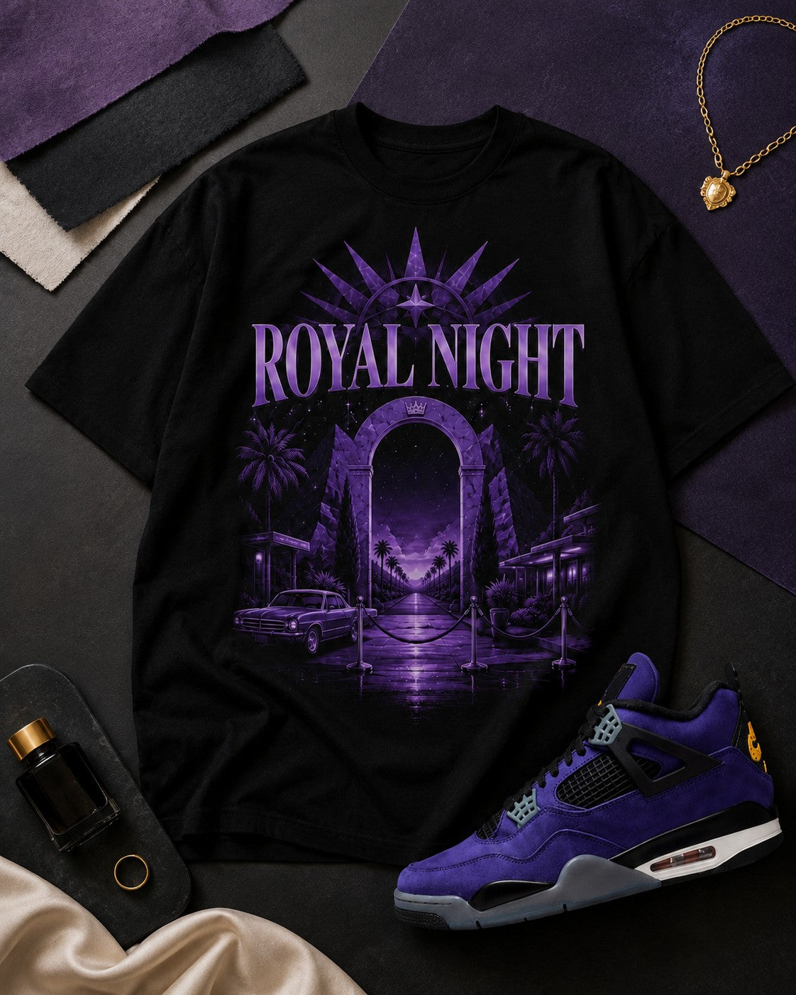 Purple/Black Graphic Tee, lifestyle 5
