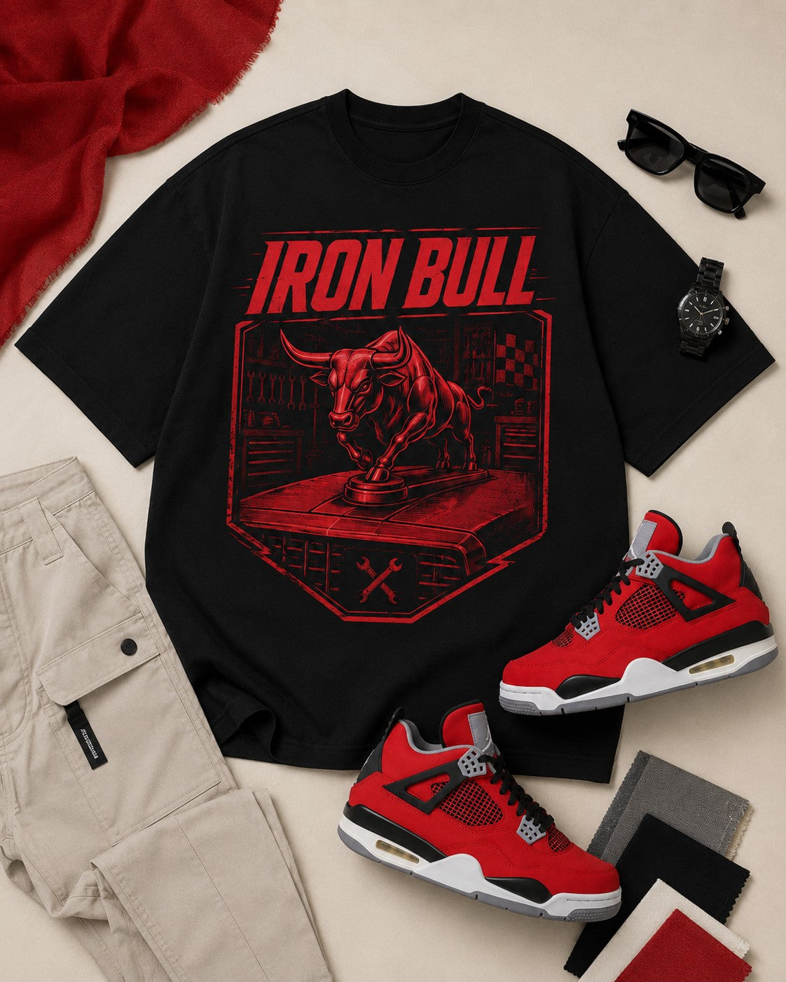 Red/Black Graphic Tee, lifestyle 5