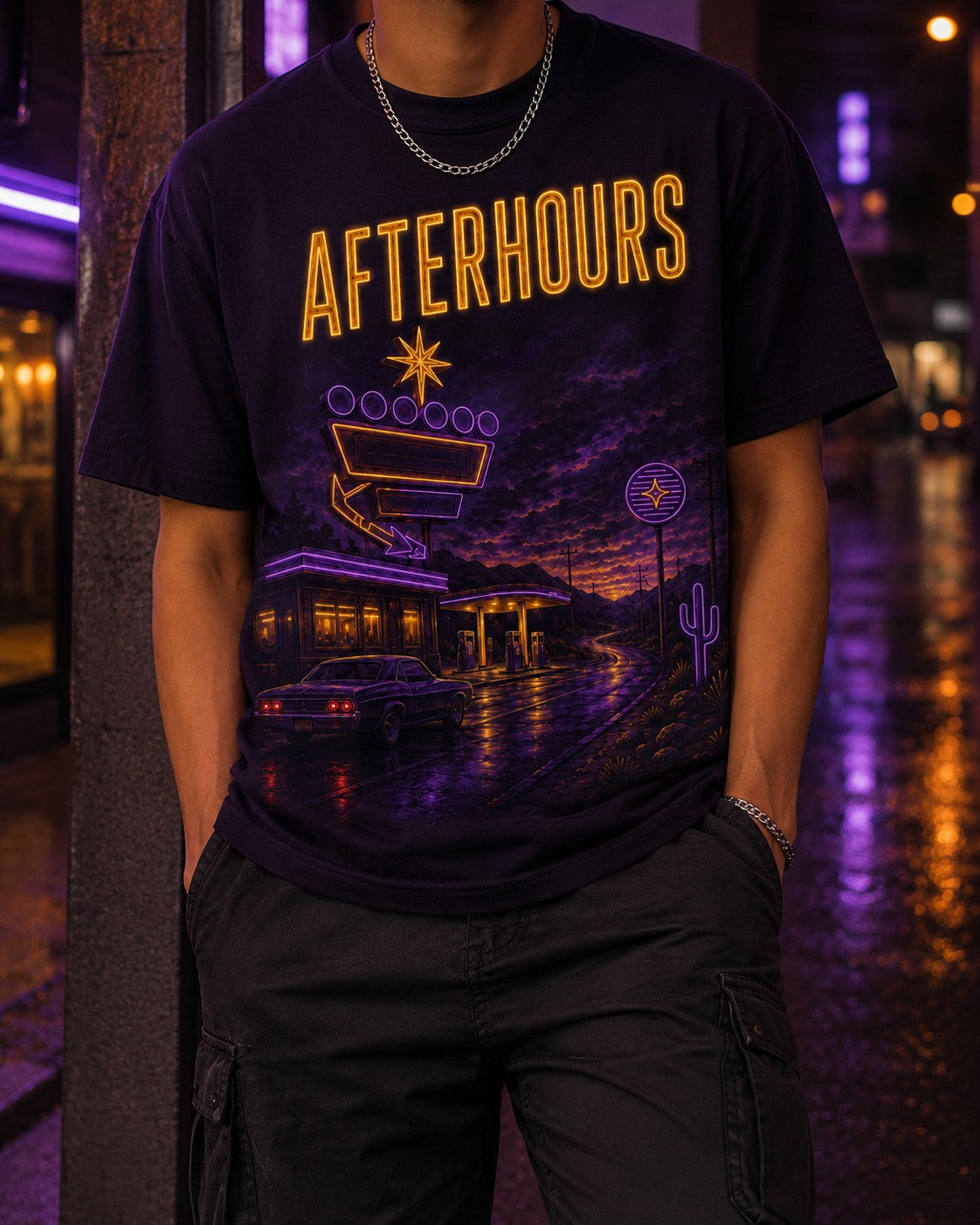 Purple/Gold Graphic Tee, lifestyle 1