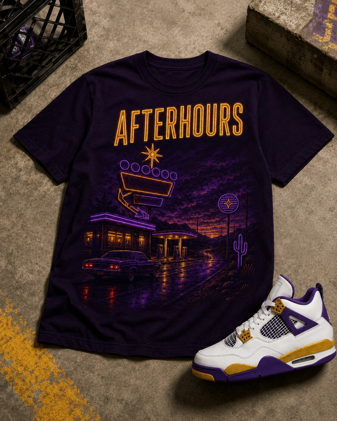 Purple/Gold Graphic Tee, lifestyle 3