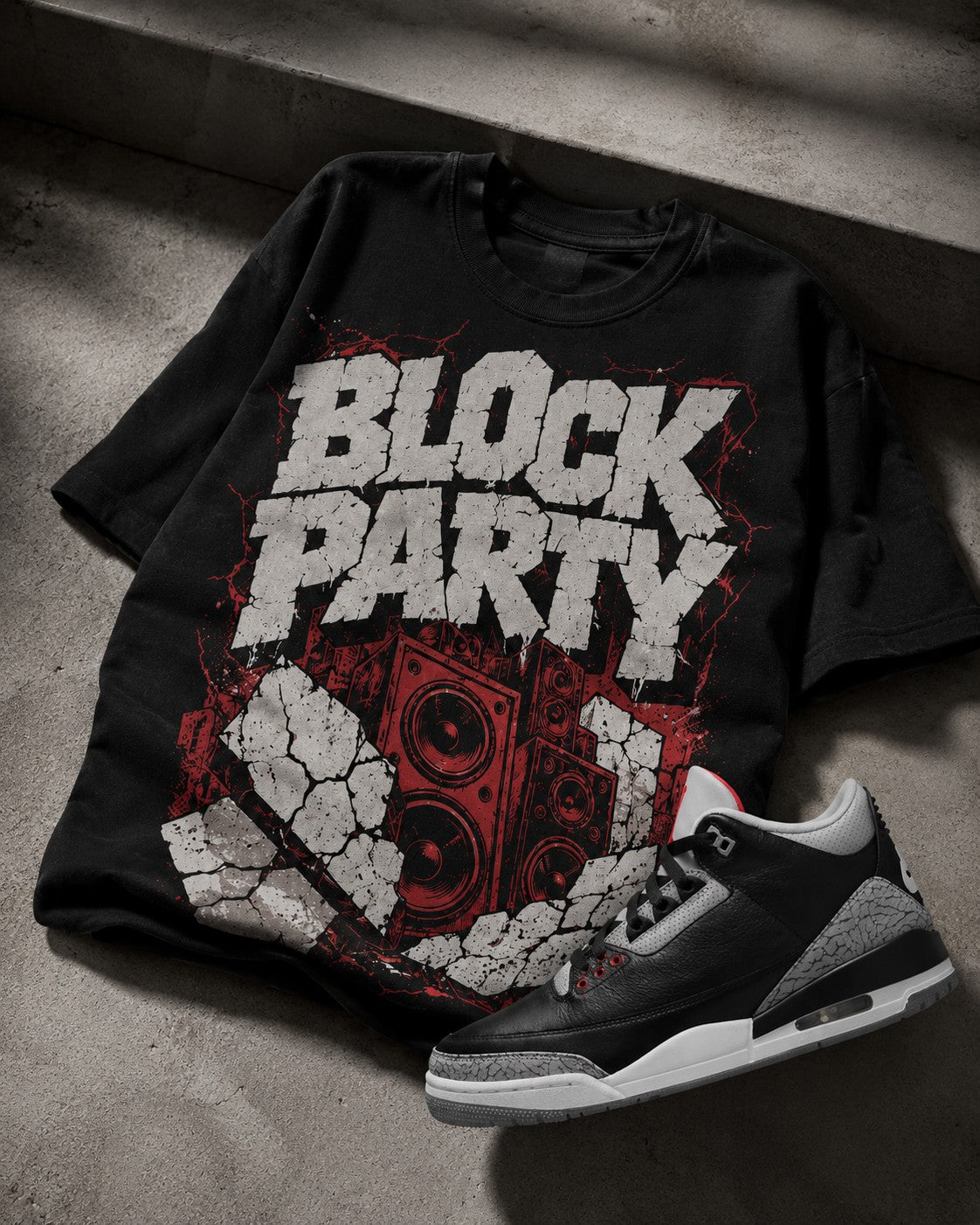Grey/Black Graphic Tee, lifestyle 3