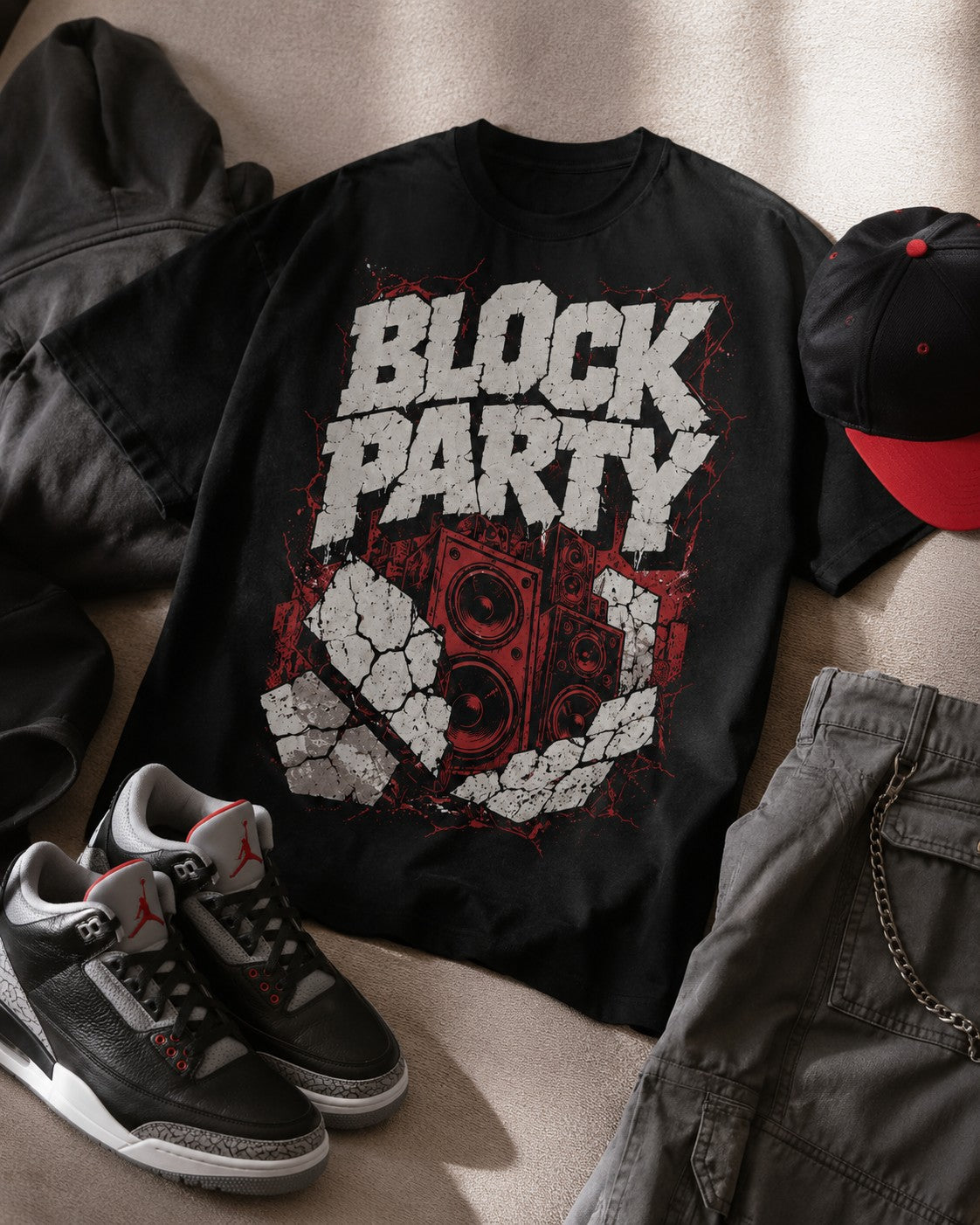 Grey/Black Graphic Tee, lifestyle 5