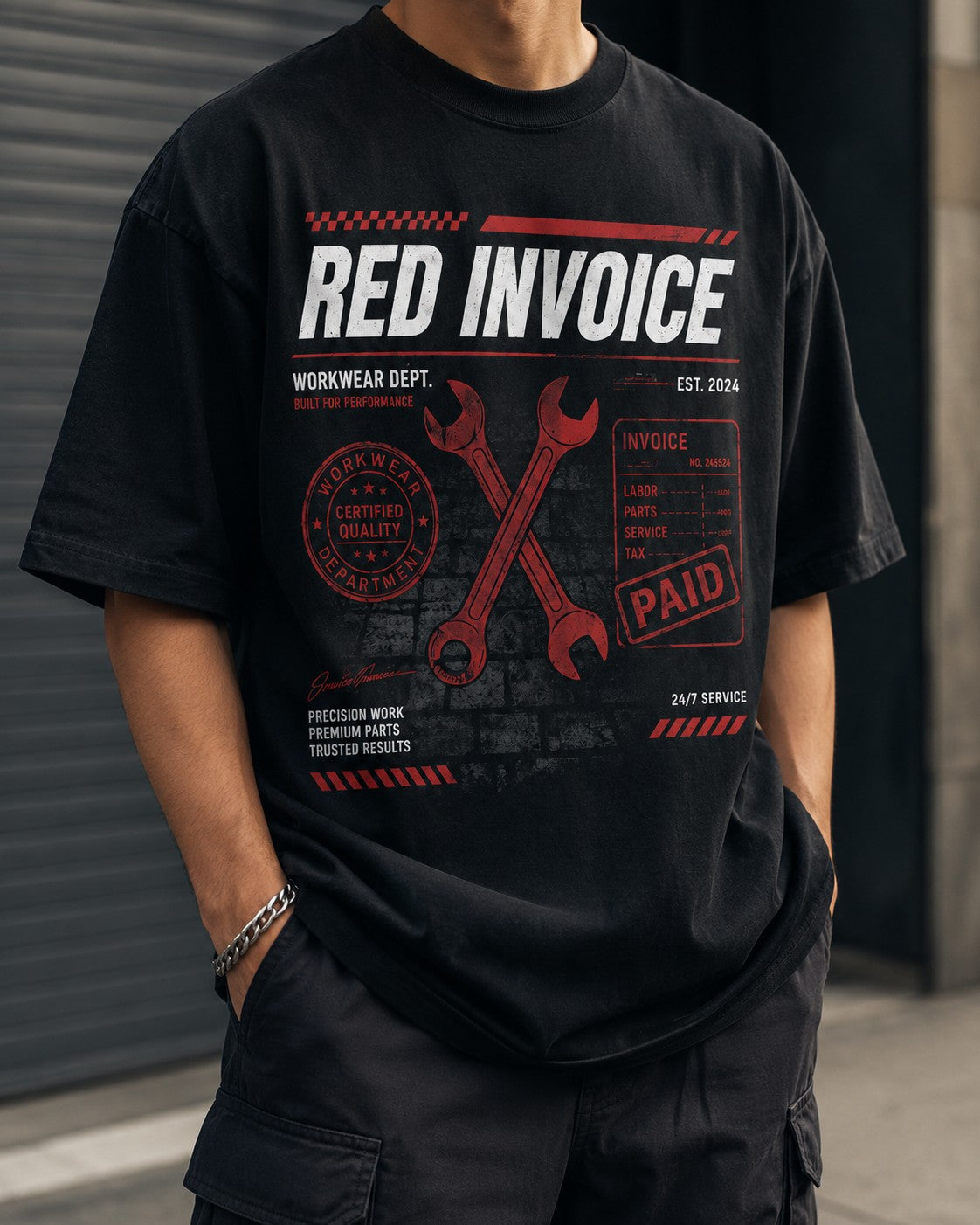 Red/Black Graphic Tee, lifestyle 1