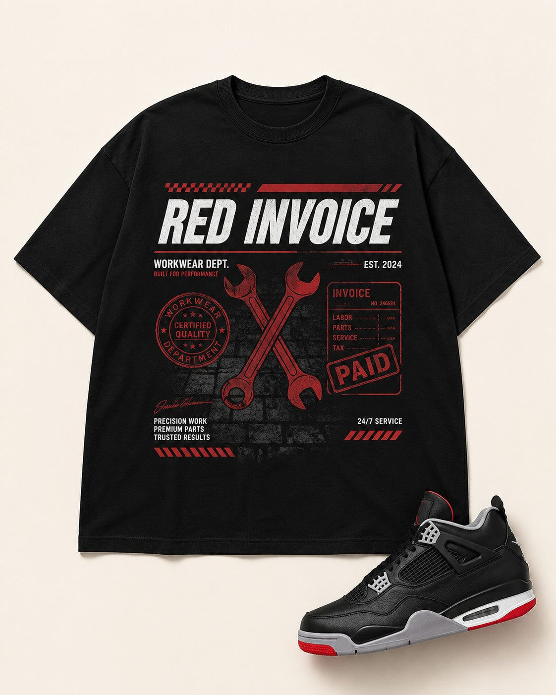 Red/Black Graphic Tee, front
