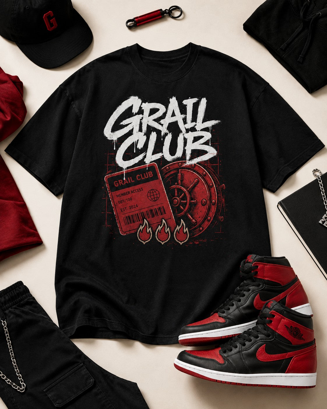 Red/Black Graphic Tee, lifestyle 5