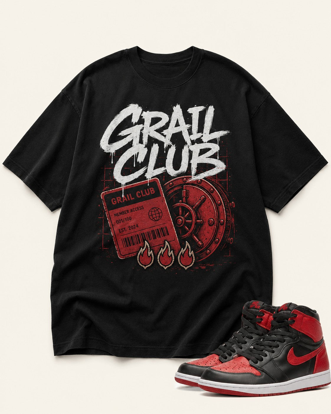 Red/Black Graphic Tee, front