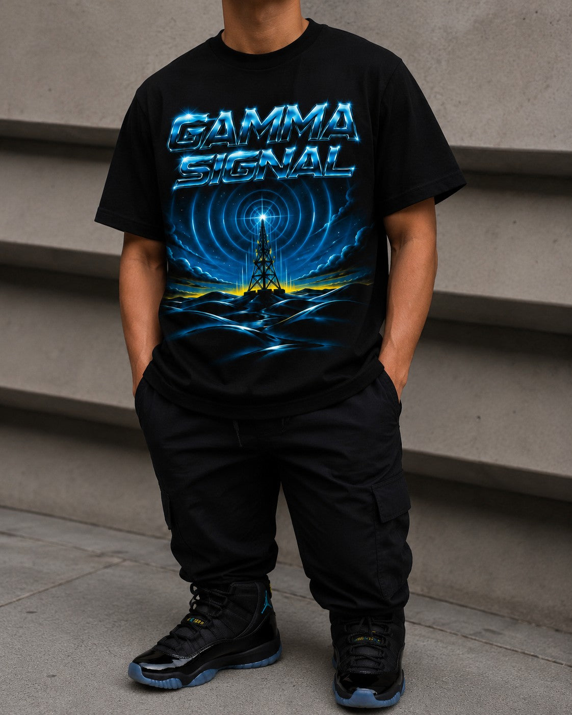 Blue/Black Graphic Tee, lifestyle 1