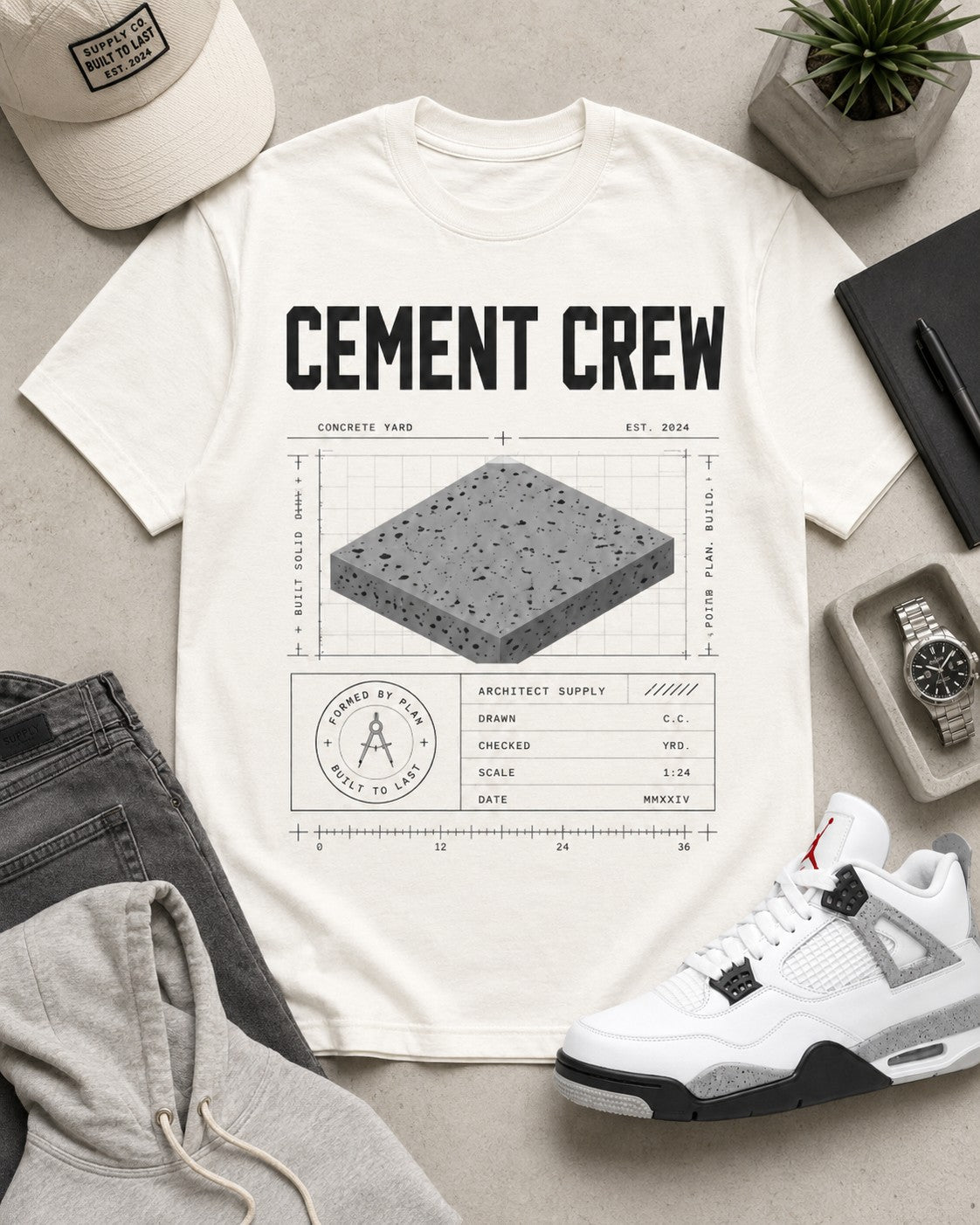 White/Grey Graphic Tee, lifestyle 5