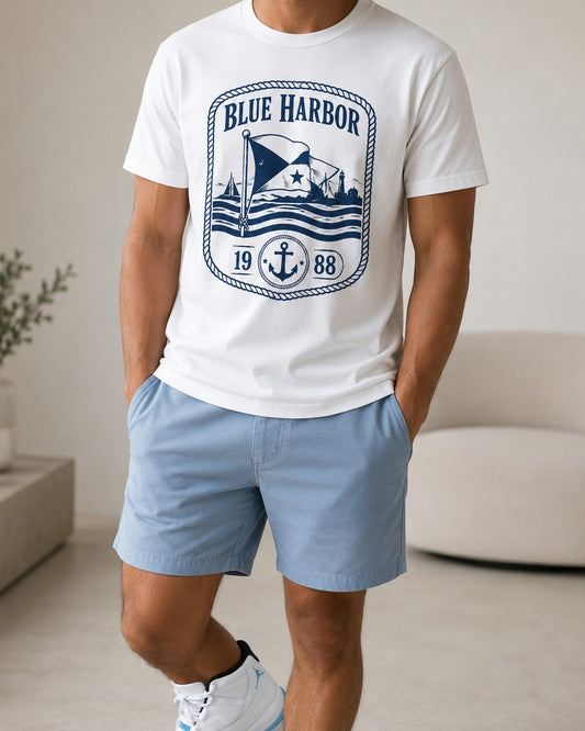 Blue/White Graphic Tee, lifestyle 1