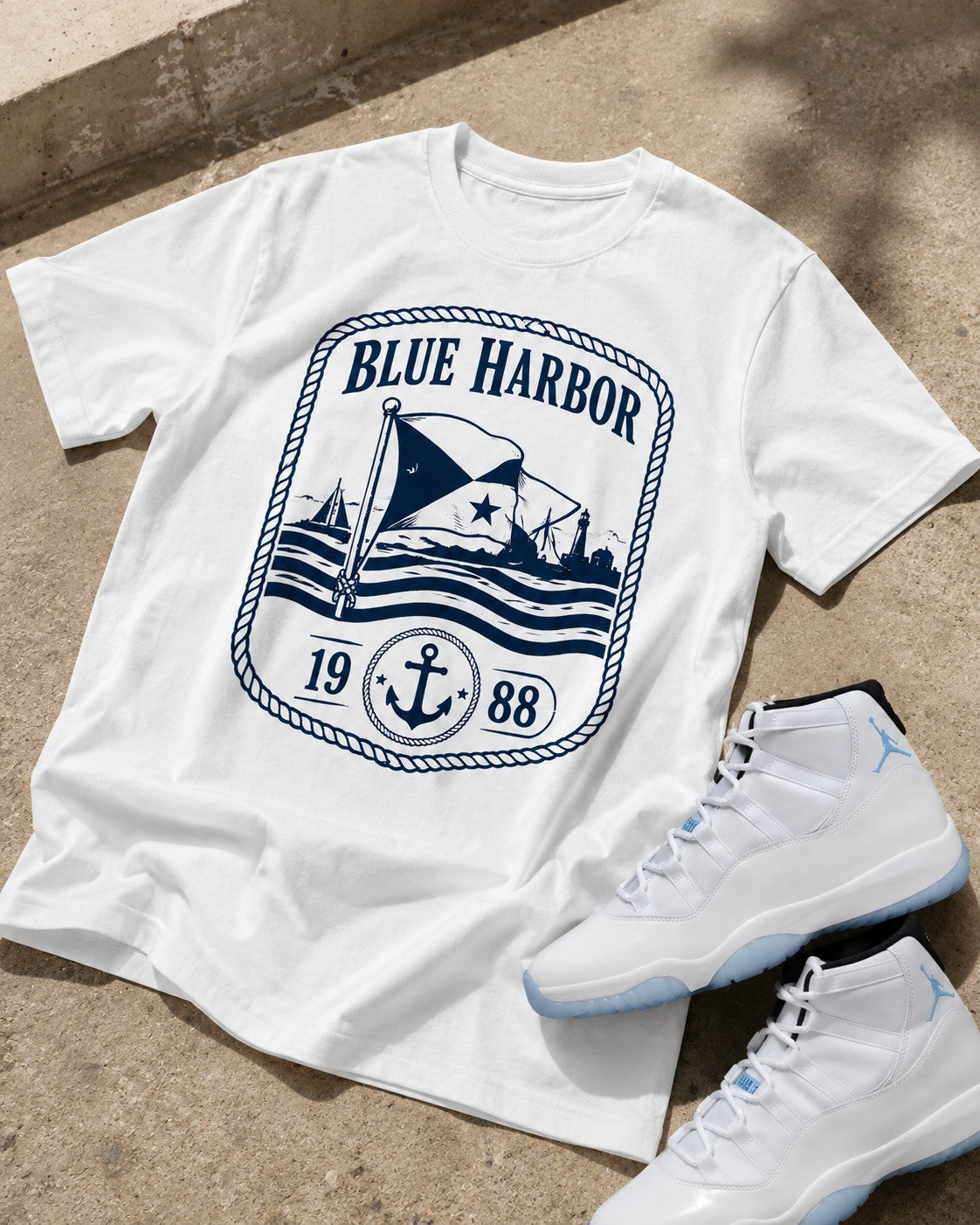Blue/White Graphic Tee, lifestyle 3