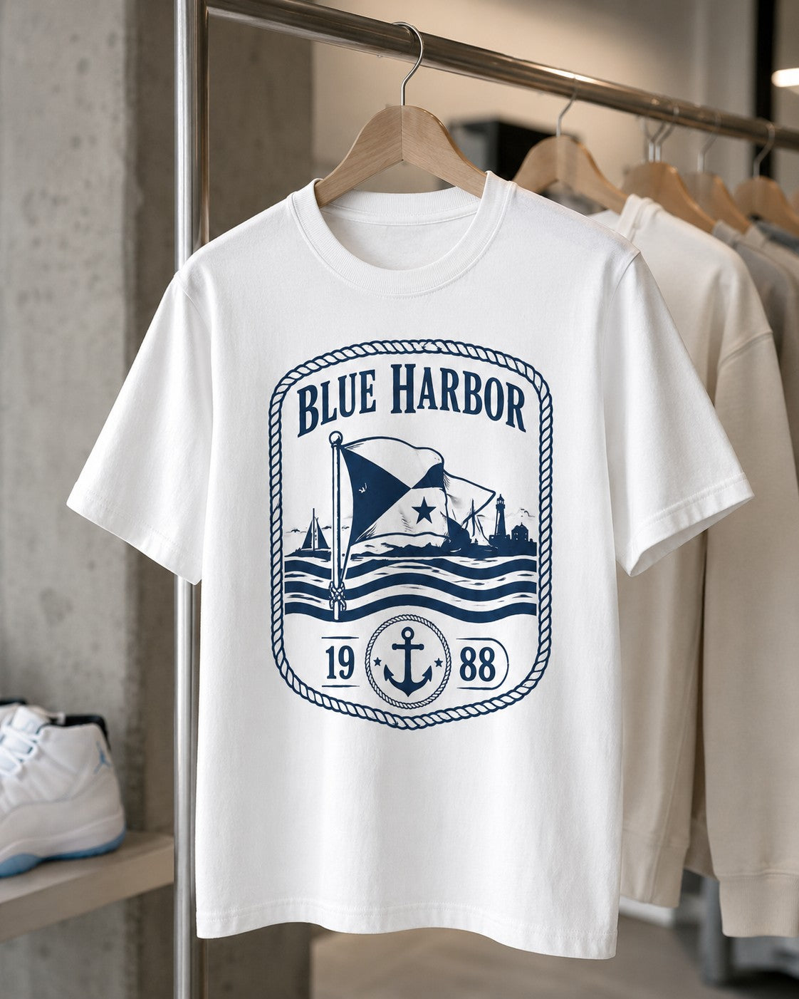 Blue/White Graphic Tee, lifestyle 4