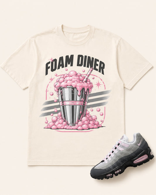 Pink/Grey Graphic Tee, front