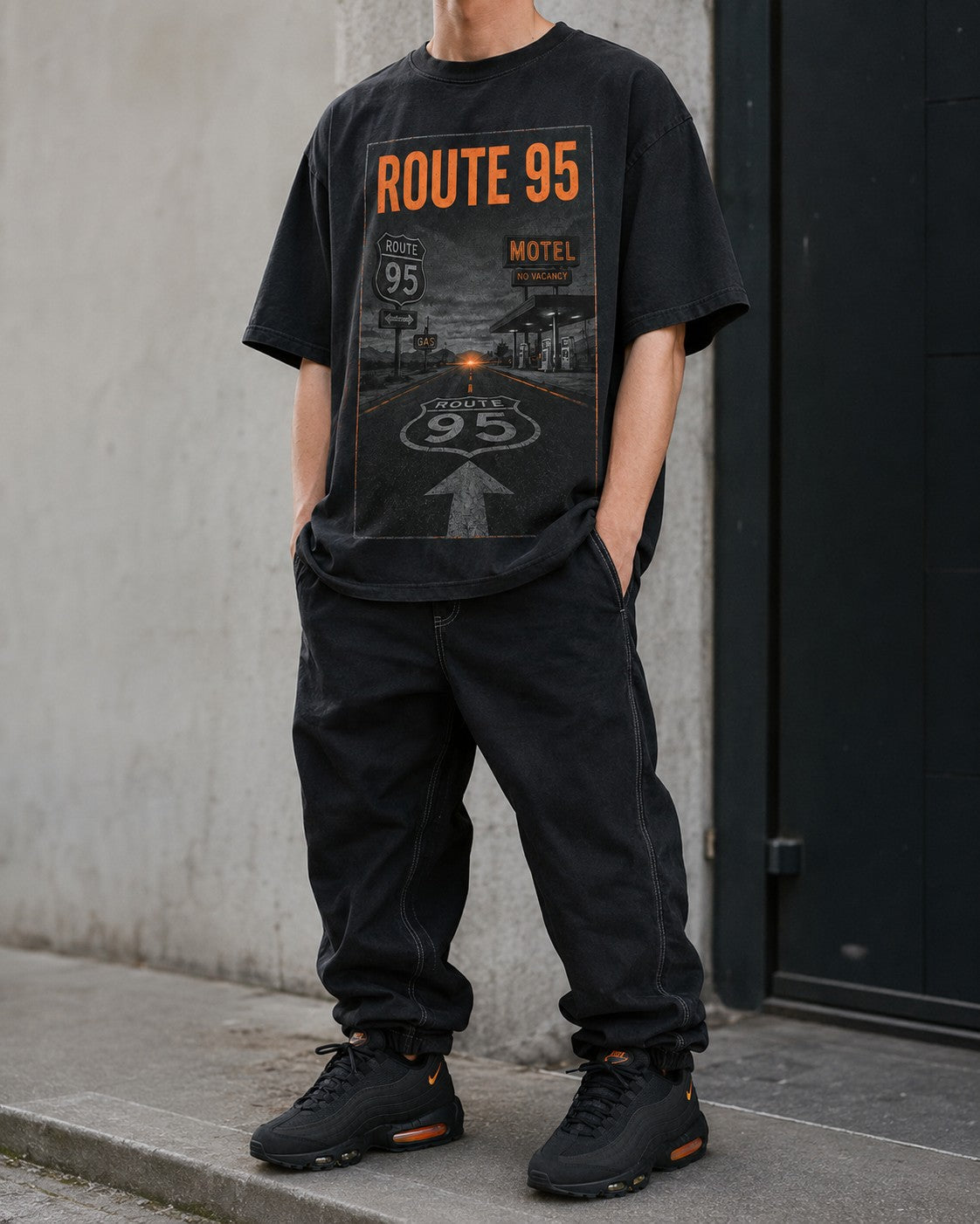 Orange/Grey Graphic Tee, lifestyle 1