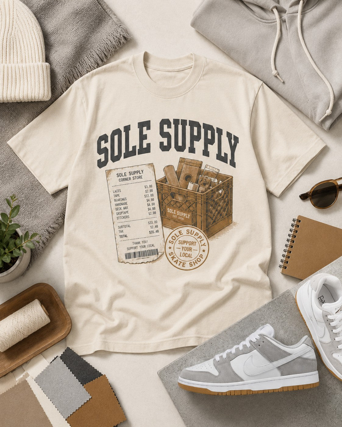 Grey/Brown Graphic Tee, lifestyle 5