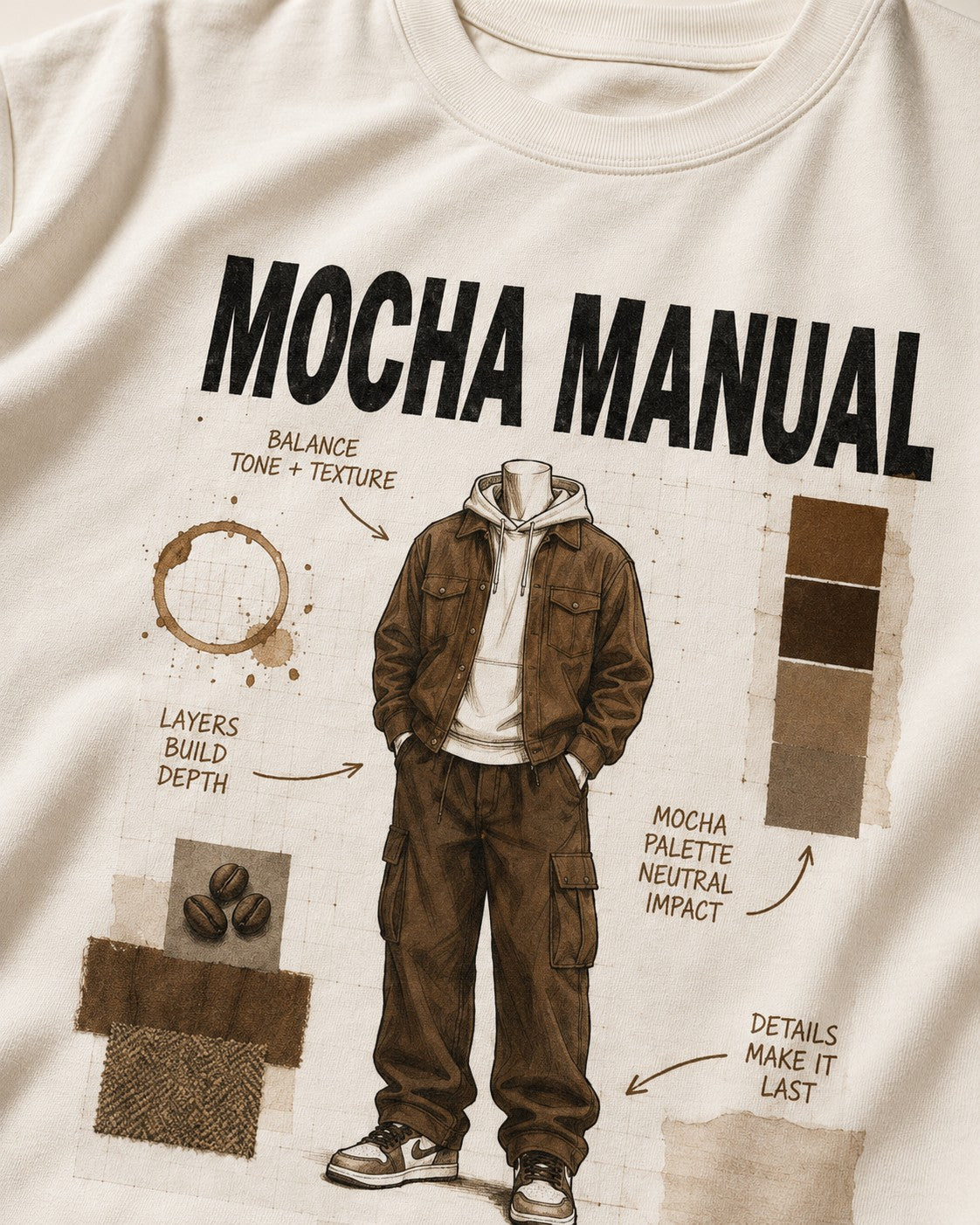 Brown/Black Graphic Tee, lifestyle 2