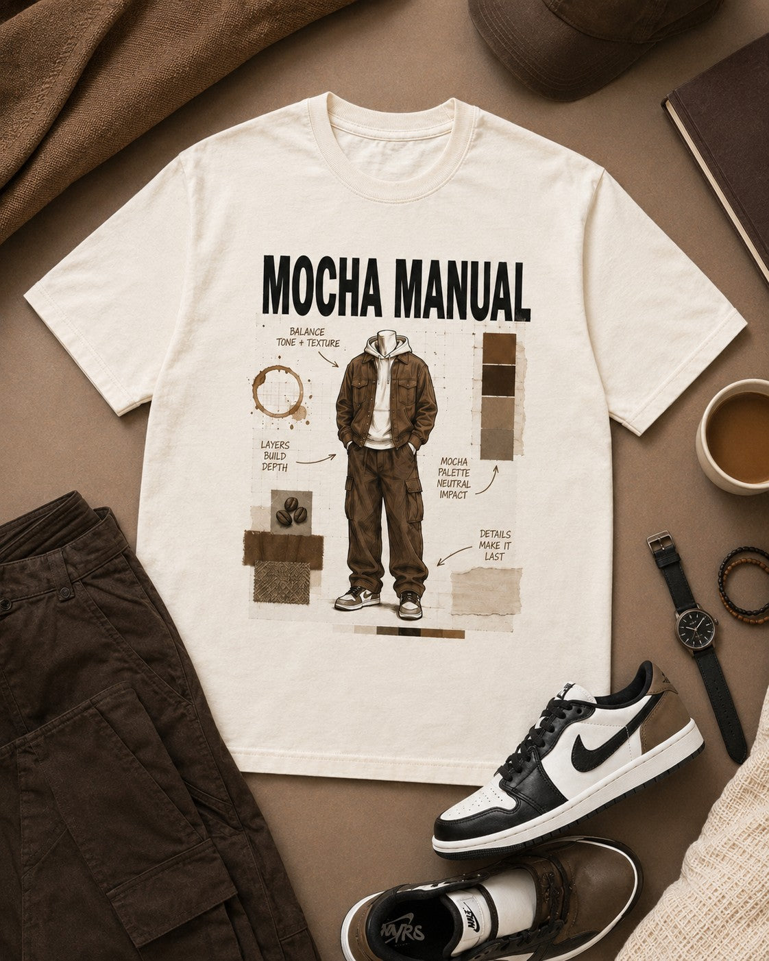Brown/Black Graphic Tee, lifestyle 5