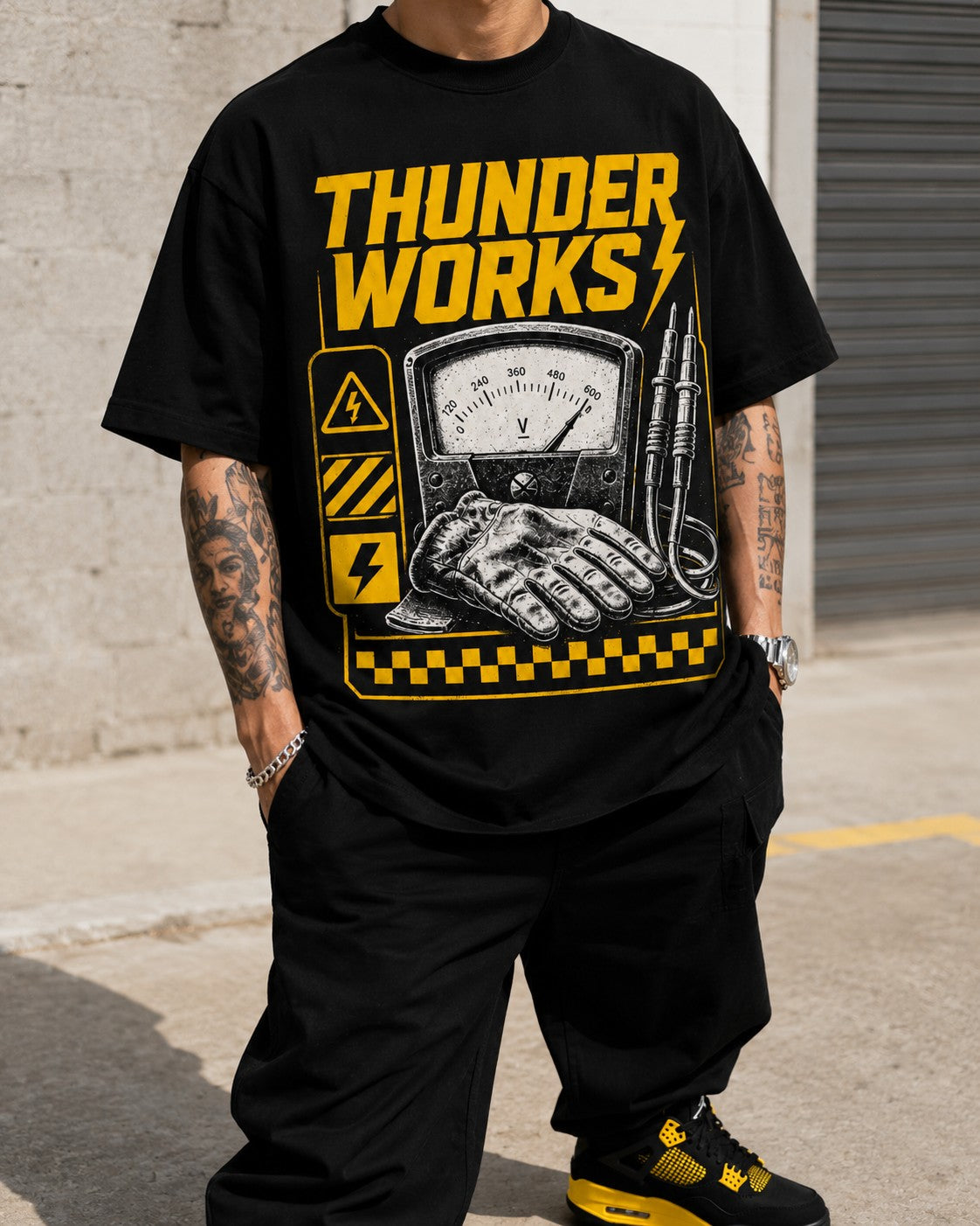 Yellow/Black Graphic Tee, lifestyle 1