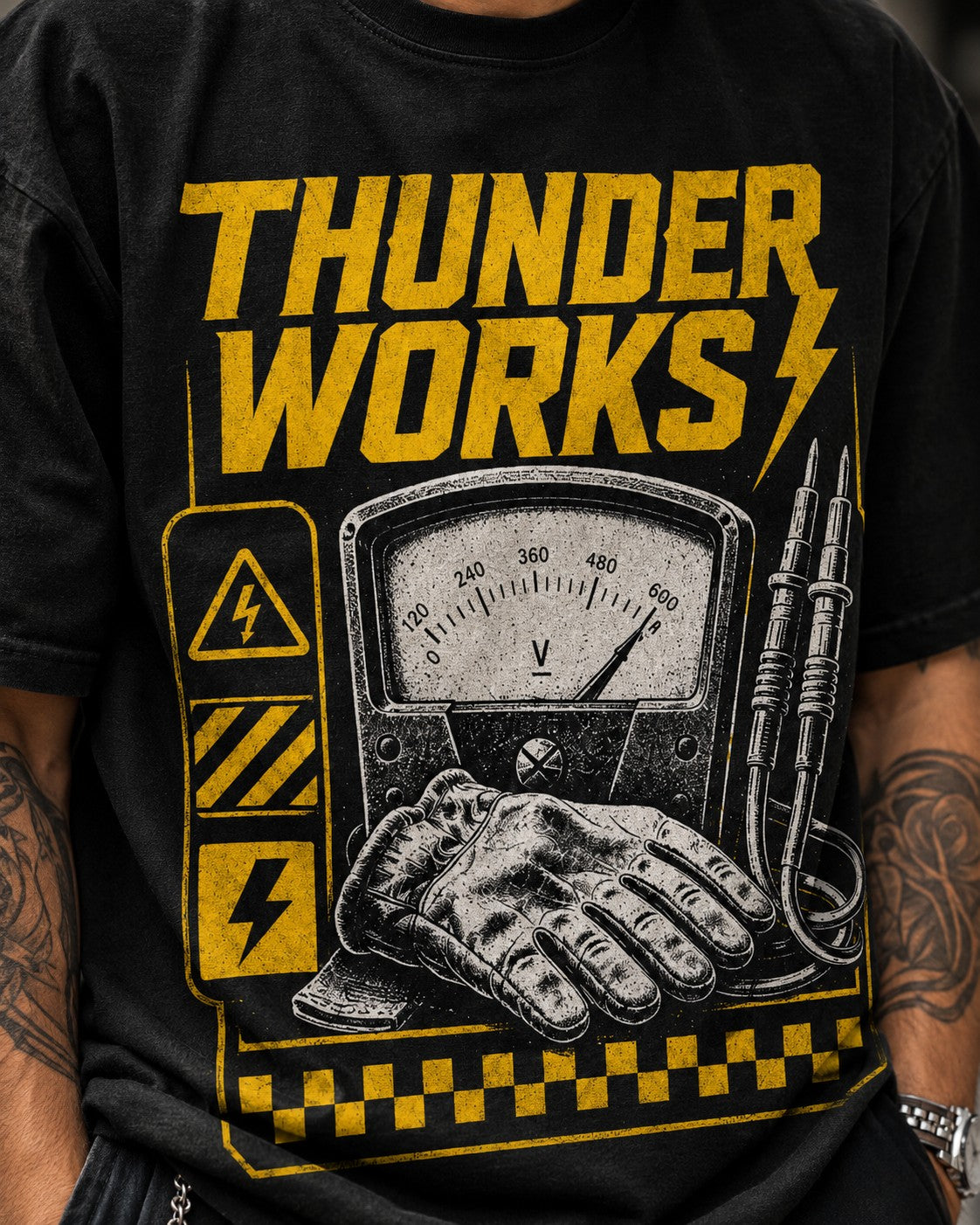 Yellow/Black Graphic Tee, lifestyle 2