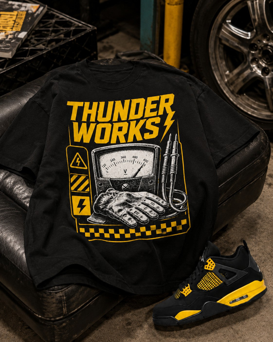Yellow/Black Graphic Tee, lifestyle 3