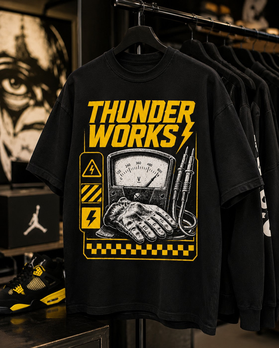Yellow/Black Graphic Tee, lifestyle 4