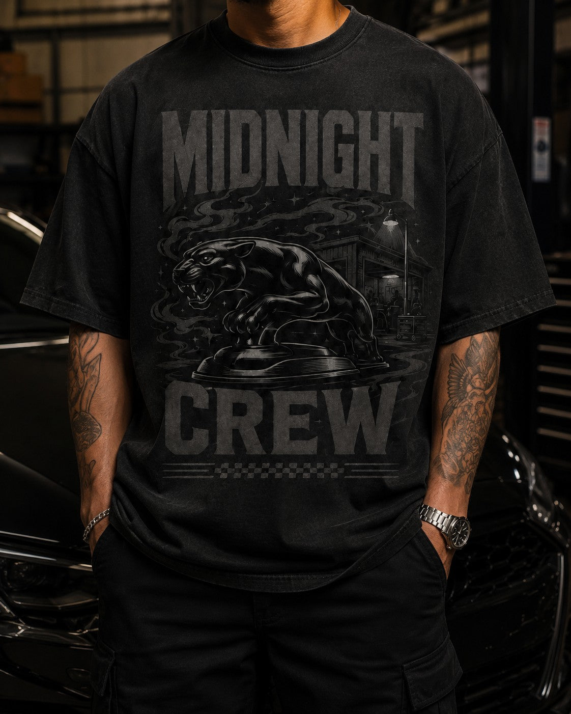 Black/Grey Graphic Tee, lifestyle 1