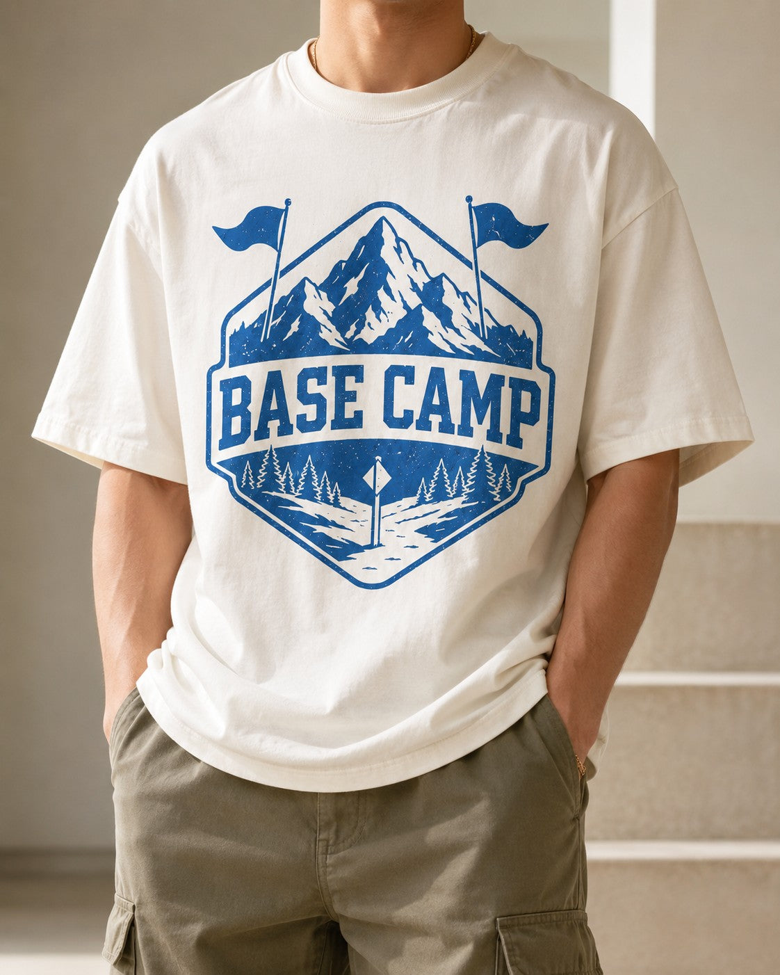 Blue/White Graphic Tee, lifestyle 1