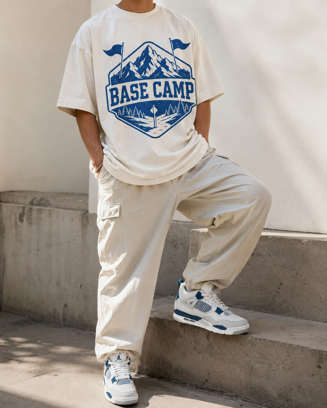 Blue/White Graphic Tee, lifestyle 3