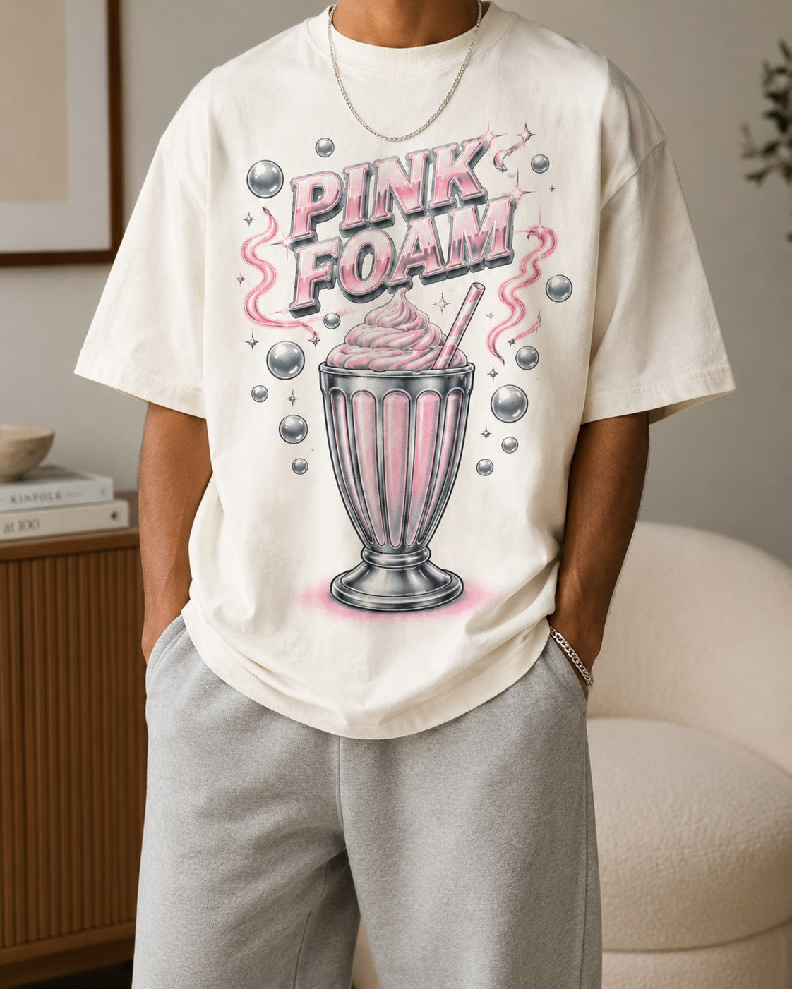 Pink/Grey Graphic Tee, lifestyle 1
