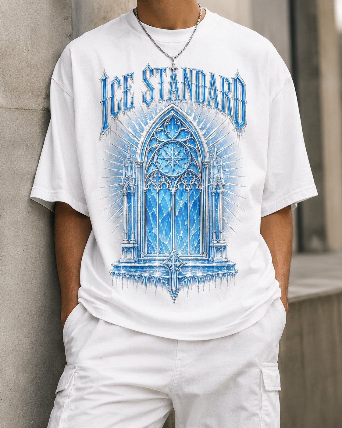 Blue/White Graphic Tee, lifestyle 1